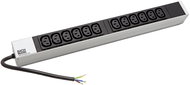 Bachmann 19'' power supply panel 1U, 12 × socket C13, black, 0.2 m without connector (333.830) - Surge Protection Socket Strip