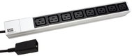 BACHMANN 19" napájecí panel 1U, 8 × zásuvka IEC320 C19, vidlice IEC320 C20, 2 m (333.815) - Surge Protection Socket Strip