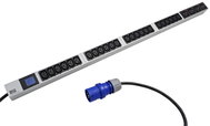 BACHMANN Napájecí panel BN0500, 24 × C13, 4 × C19, lok. měření / fáze, 3 m, IEC 16 A (800.2135) - Surge Protection Socket Strip