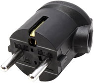 Bachmann Power connector 250 V / 16 A, male, CEE 7 / 7, fractured, for cable, black (911.175) - Connector