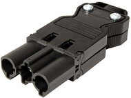 Bachmann 230 V / 16 A power connector, male, for cable (GST18), black (375.504) - Plug