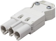 Bachmann 230 V / 16 A power connector, male, for cable (GST18), white (375.517) - Connector