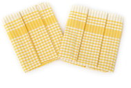 Bade Home Towel PAR 45 × 65 cm, yellow and white cube, 3 pcs - Kitchen Towel