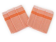 Bade Home Towel PAR 45 × 65 cm, orange and white cube, 3 pcs - Kitchen Towel