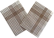 Bade Home Towel PAR 45 × 65 cm, brown and white cube, 3 pcs - Kitchen Towel
