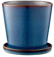 Bitz Květináč s podtáckem 14 Dark Blue/Black - Květináč