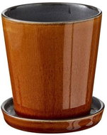 Bitz Květináč s podtáckem 14 Amber/Black - Květináč