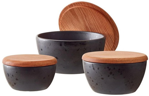 Bitz Sada úložných misek s víkem Black (3 ks) - Sada misek - Hlavní obrázek