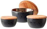 Bitz Set of storage bowls with lid Black Bronze - Bowl Set