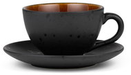 Bitz Cup and saucer Black/Amber - Cup