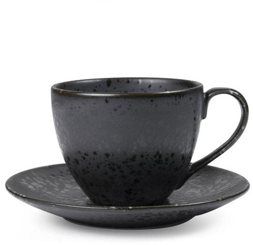 Bitz Cappuccino cup with saucer Black - Cup - Main image