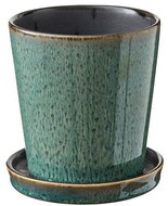 Bitz Květináč s podtáckem 10  Green/Black - Květináč