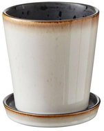 Bitz Květináč s podtáckem 10  Cream/Black - Květináč