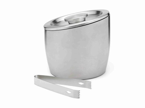 Double-walled ice bucket with lid and tongs (2,5l) - Beverage Cooler - Main image