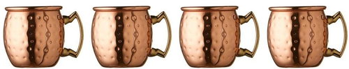 Lyngby Glas Set of metal shot glasses Copper (4 pcs) - Glass - Main image