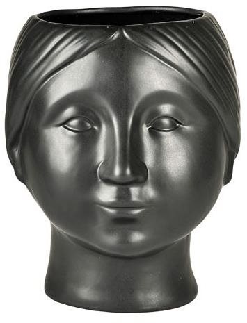 Villa Collection Květináč Hlava Black 21,3cm - Květináč - Main image