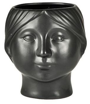 Villa Collection Květináč Hlava Black 15,6cm - Květináč - Main image