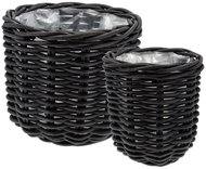 Villa Collection Ratanový květináč 52 x 47 cm Black Nature (sada 2 ks) - Květináč