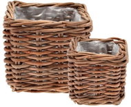 Villa Collection Ratanový květináč 29 x 29 x 28 cm Nature Nature (sada 2 ks) - Květináč