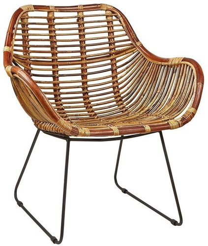 BELIANI upholstered rocking chair OXIE, light grey, 120424 - Armchair - Main image