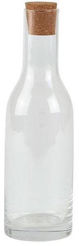 Villa Collection Glass bottle with cork lid Clear 0,4 l - Drinking Bottle - Main image