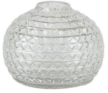 Villa Collection Skleněná váza se vzorem Clear 9 cm - Váza - Main image