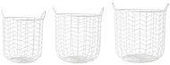 Villa Collection Sada úložných košů s ouškem (3 ks) White - Úložný box