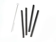 Zone Denmark Cocktail straws Rocks 15cm Black (4pcs) - Straw
