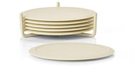 Zone Denmark Hot pads with stand (set of 6) Limestone Singles - Coaster