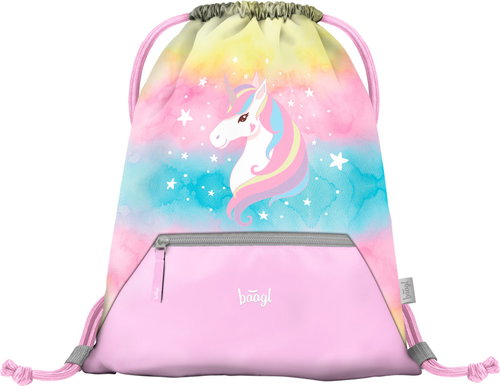 BAAGL Beutel mit Tasche Rainbow Unicorn - Turnbeutel - Hauptbild