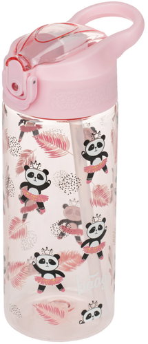 BAAGL Tritan drinking bottle with straw Panda 500 ml - Drinking Bottle - Main image