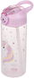 BAAGL Tritan Trinkflasche mit Strohhalm Rainbow Unicorn 500 ml - Trinkflasche
