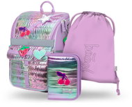 BAAGL SET 3 Zippy Lavender: briefcase, pencil case, bag - School Set