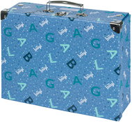 BAAGL Folding school case Logo - blue with fittings - Small Briefcase
