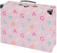 BAAGL Folding school case Logo - pink with fittings - Small Briefcase