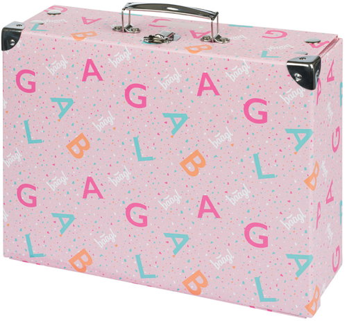 BAAGL Folding school case Logo - pink with fittings - Small Briefcase - Main image