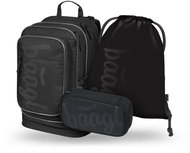 BAAGL SET 3 Cubic Uni black: backpack, pencil case, bag - School Set