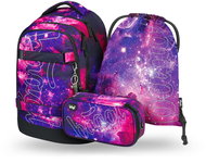 BAAGL SADA 3 Skate Max Galaxy: batoh, peračník, vrecko - Školská súprava