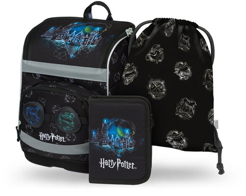 BAAGL SET 3 Zippy plus Harry Potter Hogwarts Lumos: briefcase, pencil case, bag - School Set - Main image