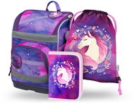 BAAGL SET 3 Zippy plus Horse: briefcase, pencil case, bag - School Set