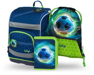 BAAGL SET 3 Zippy plus Soccer ball: briefcase, pencil case, bag - School Set