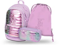 BAAGL SET 3 Core Lavender: backpack, pencil case, GRS bag - School Set