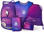 School Set BAAGL SET 5 Airy Horses Heart: backpack, pencil case, bag, apron, wallet - Školní set