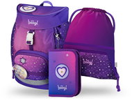 BAAGL SET 3 Airy Horses Heart: backpack, pencil case, bag - School Set