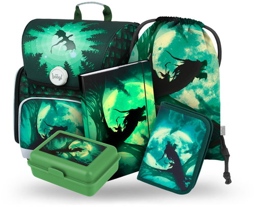 BAAGL 5 SET Ergo Dragon: briefcase, pencil case, bag, folders, box - School Set - Main image