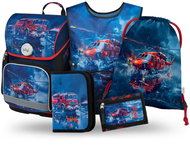 BAAGL SET 5 Ergo Rescuers: briefcase, pencil case, bag, apron, wallet - School Set