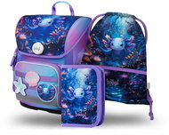 BAAGL SET 3 Ergo Axolotl: briefcase, pencil case, bag - School Set