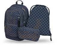 BAAGL SET 3 Core Ska blue: backpack, pencil case, GRS bag - School Set