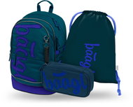 BAAGL SET 3 Core Logo blue: backpack, pencil case, GRS bag - School Set
