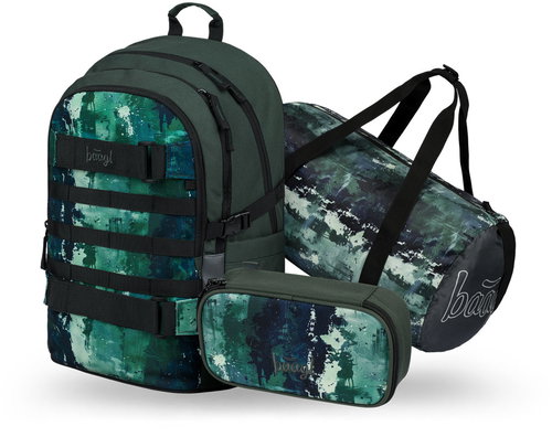 BAAGL SET 3 Skate Forest: backpack, pencil case, sports bag GRS - School Set - Main image